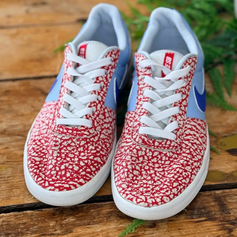 Nike Red and Light and Royal Blue Sneakers - Picture 2 of 8